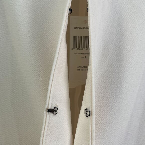 NEW BCBGGeneration Womens Large Whisper Ivory Cape Blazer Jacket Shrug - Picture 8 of 12